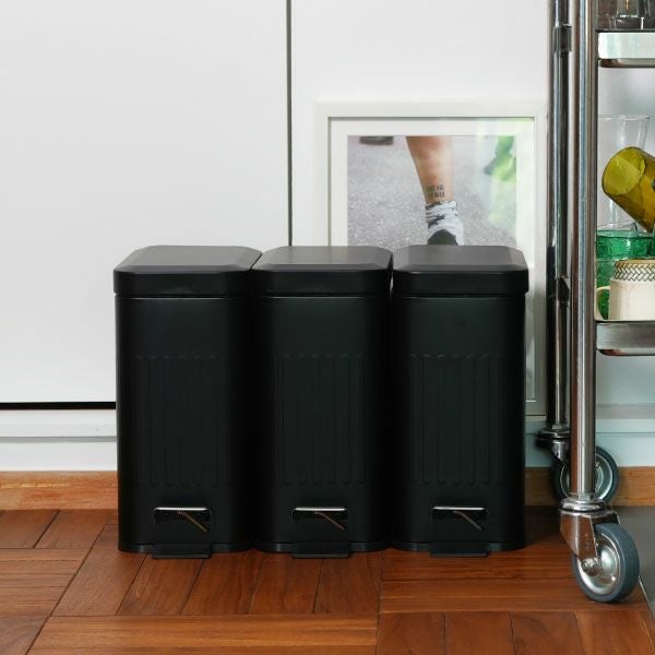 Galva スクエアダストボックス ソフトクロージング 3×5L | インテリア雑貨・ゴミ箱