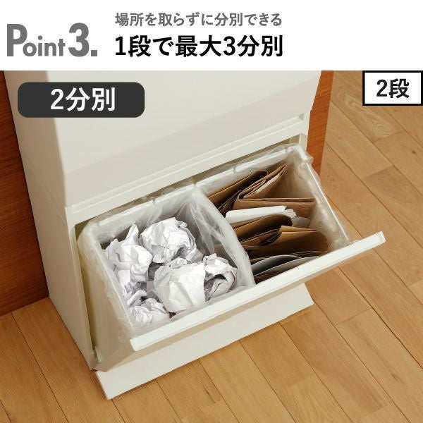 SOLOW 通路で使えるペダル分別ストッカー 2段 | インテリア雑貨・ゴミ箱