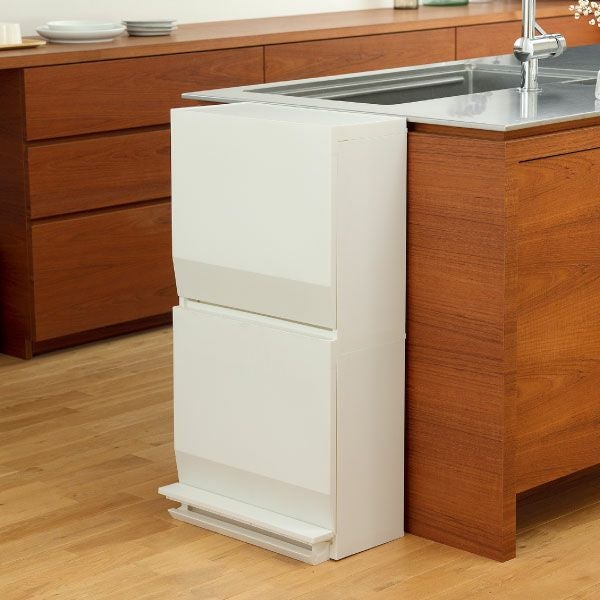 SOLOW 通路で使えるペダル分別ストッカー 2段 | インテリア雑貨・ゴミ箱