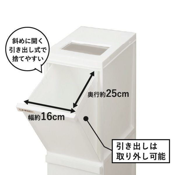 新輝合成 縦型 分別ゴミ箱 キャスター付き 2段 | インテリア雑貨・ゴミ箱