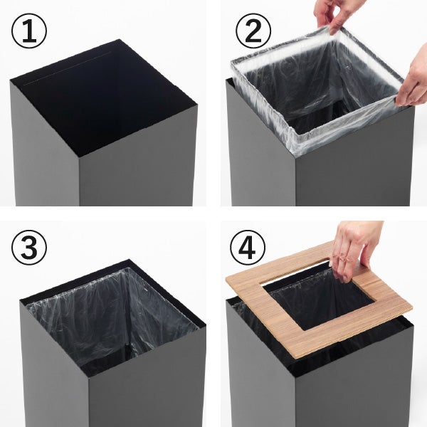 山崎実業 トラッシュカン リン RIN | インテリア雑貨・リンシリーズ・ゴミ箱