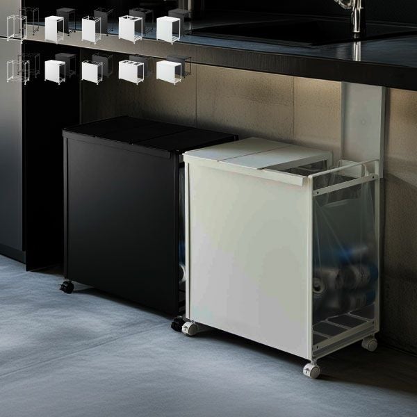 山崎実業 分別ダストワゴン タワー tower | インテリア雑貨・タワーシリーズ・ゴミ箱