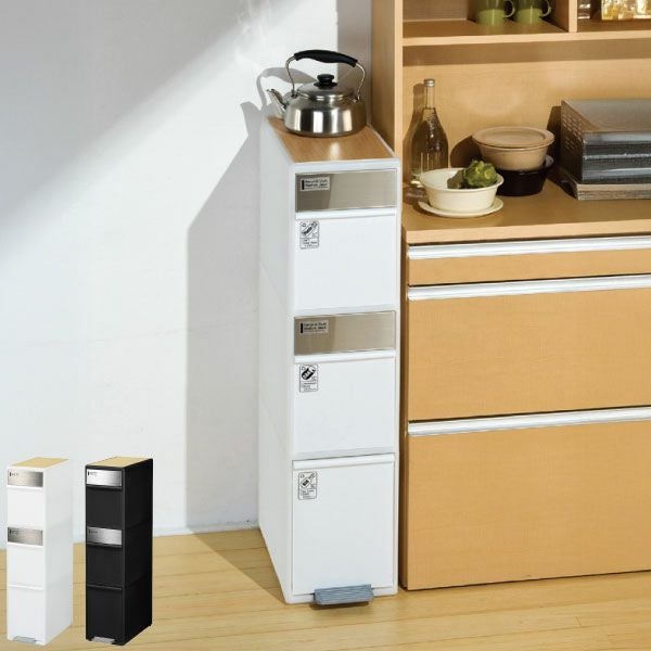 分別スイングステーション 3段 リバーシブル木天板付き | インテリア雑貨・ゴミ箱