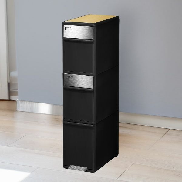 分別スイングステーション 3段 リバーシブル木天板付き | インテリア雑貨・ゴミ箱