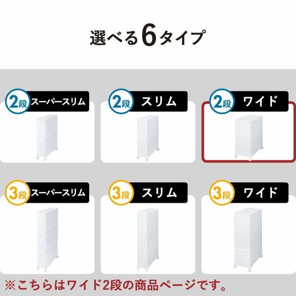 like it ライクイット 分別引き出しステーション ワイド2段キャスター付き | インテリア雑貨・ゴミ箱