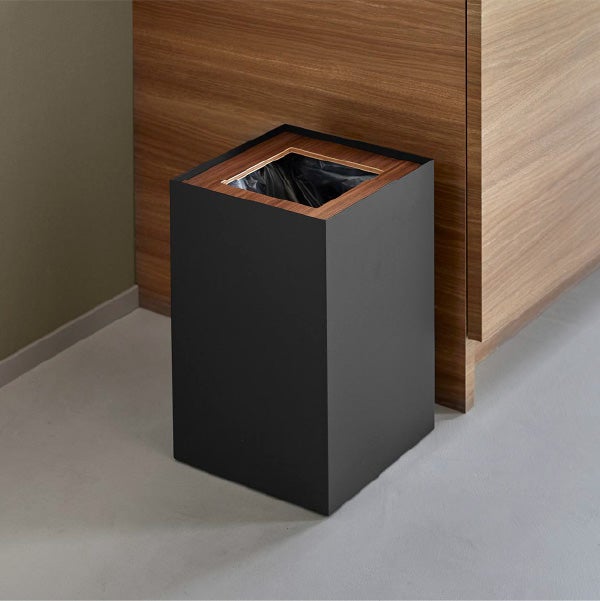 山崎実業 トラッシュカン リン 角型 14L RIN | インテリア雑貨・リンシリーズ・ゴミ箱