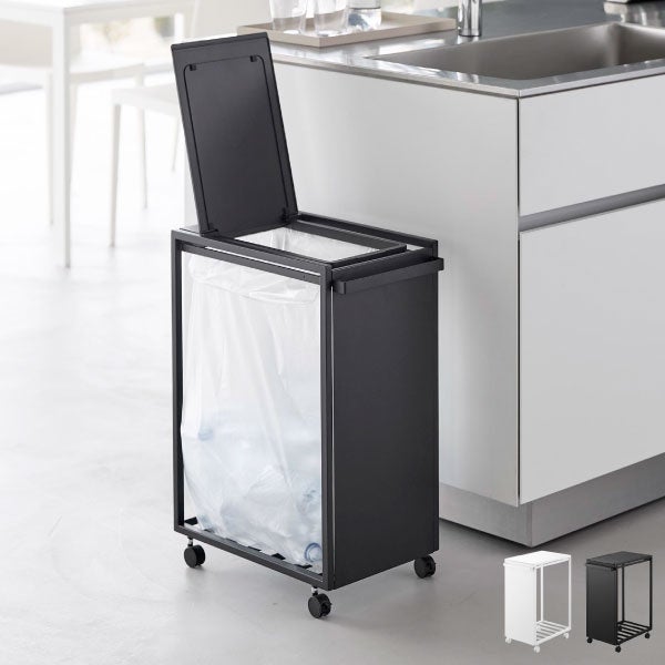 山崎実業 スリム蓋付き目隠しダストワゴン タワー 45L tower | インテリア雑貨・タワーシリーズ・ゴミ箱