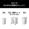 新輝合成 両開きスリムダストボックス 33L | インテリア雑貨・ゴミ箱
