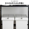 新輝合成 両開きスリムダストボックス 33L 2個セット キャスター付き | インテリア雑貨・ゴミ箱