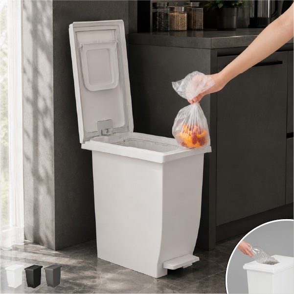 新輝合成 密閉ペダルダストボックス 30L 3個セット | インテリア雑貨・ゴミ箱